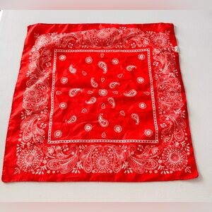 Red Paisley Bandana Scarf
